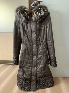 Пуховик Mio Oro размер S зима натуральный мех зима