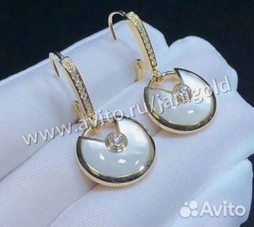 Золотые серьги Cartier