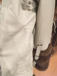 Кожная куртка утеплённая