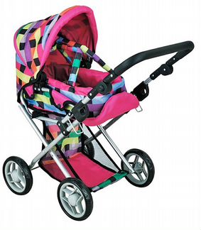 Коляска для куклы с сумкой переноской 9346