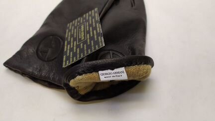 Мужские кожаные перчатки Armani