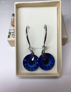 Серьги с кристаллами Сваровски