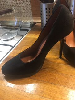 Туфли женские 38 р чёрная замша