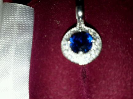 Серьги шпинель синяя,фианит-серебро 925,1994г,новы