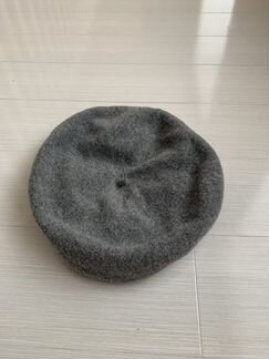 Берет серый шерстяной Корея