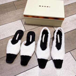 Сабо Marni из натуральной овчины эксклюзив