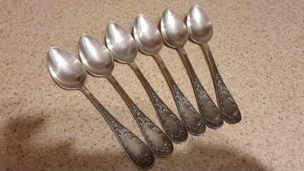 Ложки посеребренные столовые мельхиоров Кольчугин