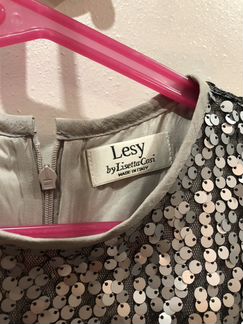 Детское платье и меховая жилетка Lesy, на 6-8 лет