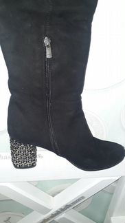 Сапоги замшевые италия cesare gaspari 36 размер ст