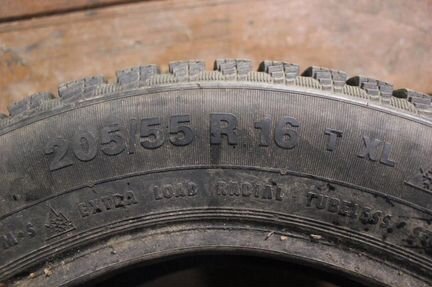 Шины бу 205-55-16 Continental ContiIceContact