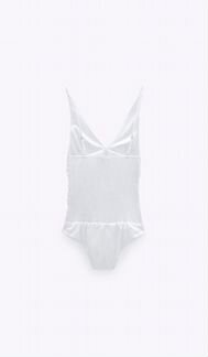 Боди из поплина с драпировкой Zara