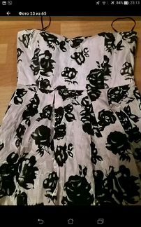 Платье розовое с розочками рисунок коктельное ново