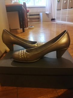 Туфли Ecco золотые