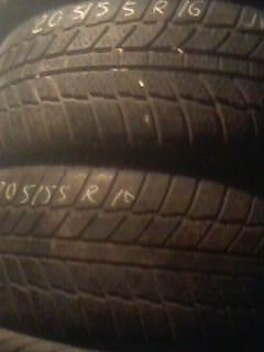 Шины 205/55r16 Липучка б/у, 2шт