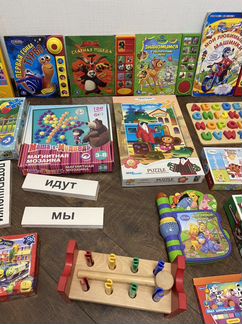 Детский развлекательный набор книги пазлы алфавит