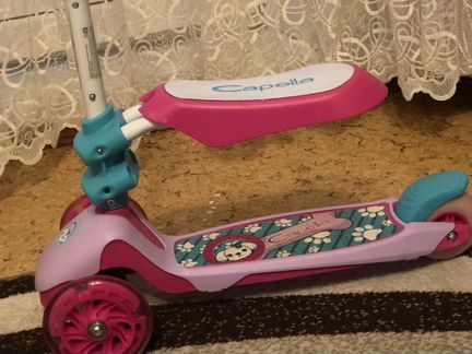 Самокат детский трехколесный светящиеся колеса