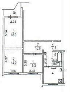 3-к квартира, 72.9 м², 2/17 эт.