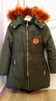 Парка для девочки Noble People р.12/152 хаки