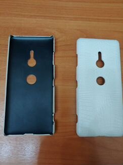 Чехол Софттач для Sony XZ3 2 штуки (белый кожа) Br