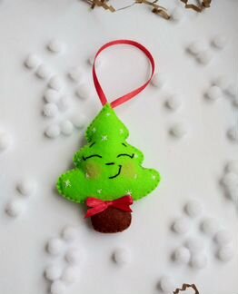 Елочные игрушки из фетра хэнд мэйд