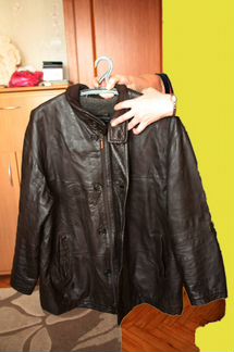 Утепленная мужская кожаная куртка Christ р. 54-56