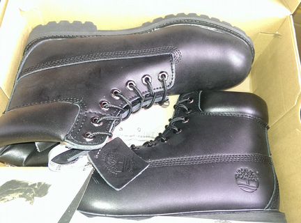 Отличные Новые Тимберленд Черная кожа 4041 росс