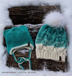 Комплект шапки в стиле family look