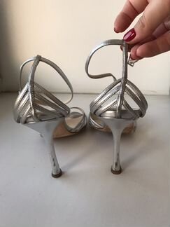 Босоножки серебряные Jimmy Choo