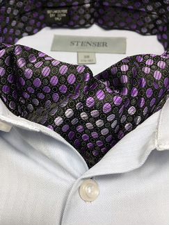 Новый аскот-мужской шейный платок сиреневого цвета