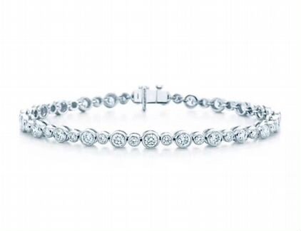 Золотое браслет теннис Tiffany с брил. 2.8 ct