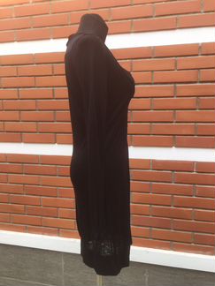 Оригинальное черное платье с пуговками Desigual