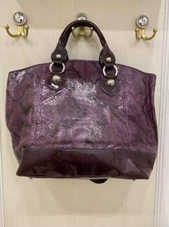 Сумка из натурального питона и кожи