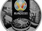 3 рубля серебро. Евро 2020. Футбол
