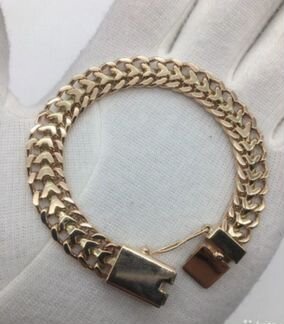 Золотой браслет Двойной Панцирь