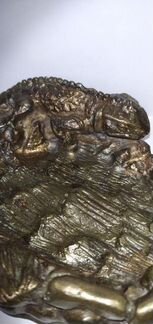 Бронзовая пепельница саламандра (ящерица)