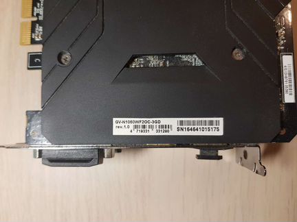 Видеокарта Gigabyte GeForce GTX 1060 3gb Windforce