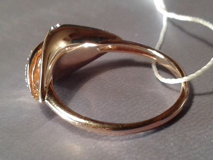 Элитное кольцо с сапфиром и бриллиантами 0.48 кар