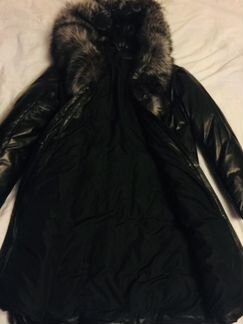 Пуховик кожаный