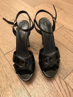 Босоножки Sergio Rossi черные лаковые 38 размер