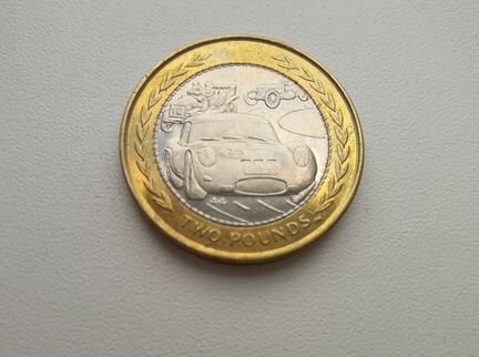 2 фунта - монета Острова Мэн в Москве