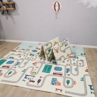 Детский складной коврик Городской трафик