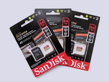 Карта памяти SanDisk Extreme 64 GB Micro SD / A2