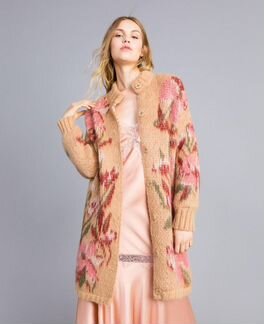 Новое twinset жаккардовое кардиган-пальто
