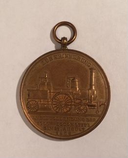 Медаль 1000-й паровоз компании Борзиг, 1858 год