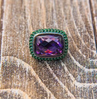 Серебряное кольцо David Yurman Amethyst