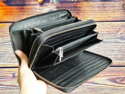 Мужской кошелёк кожаный клатч Сhromе Неаrts