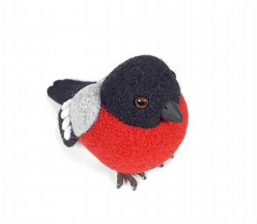 Снегирь. Игрушка из шерсти