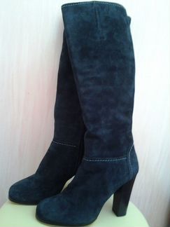 Зимние новые замшевые синие сапоги Valley р. 39