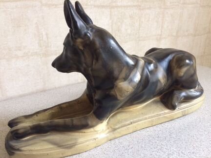 Статуэтка Немецкая овчарка антиквариат