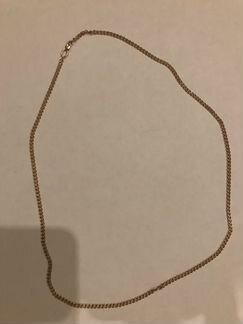 Серебрянная с позолотой цепочка новая